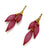 Red Triple Bulb Dangle Earrings-Earrings-Dorine Decayeux-Pistachios