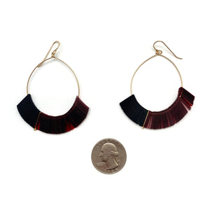 Red and Black Sequin Earrings-Earrings-Giovanna Torrico-Pistachios