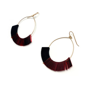 Red and Black Sequin Earrings-Earrings-Giovanna Torrico-Pistachios