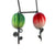 Red and Green Double Flower Necklace-Necklaces-Naoko Yoshizawa-Pistachios