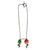 Red and Green Double Flower Necklace-Necklaces-Naoko Yoshizawa-Pistachios