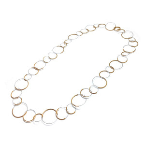 Repeating Circles Gold Necklace-Necklaces-Yoko Takirai-Pistachios