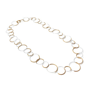 Repeating Circles Gold Necklace-Necklaces-Yoko Takirai-Pistachios