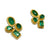 Rose Cut Emerald Stud Earrings-Earrings-Petra Class-Pistachios