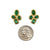 Rose Cut Emerald Stud Earrings-Earrings-Petra Class-Pistachios