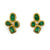 Rose Cut Emerald Stud Earrings-Earrings-Petra Class-Pistachios