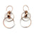 Rose Gold Interlocking Hidden Stone Hoop Drops-Earrings-Arek Wolski-Pistachios