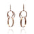 Rose Gold Interlocking Hidden Stone Hoop Drops-Earrings-Arek Wolski-Pistachios