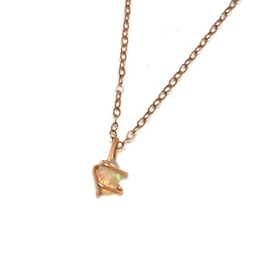 Rose Gold and Opal Pendant Necklace-Necklaces-Aimee Petkus-Pistachios