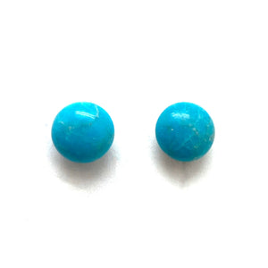 Round Turquoise Studs-Earrings-Bernd Wolf-Pistachios