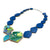 Royal Blue Geometric Necklace-Necklaces-Stephanie Smith-Pistachios