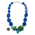 Royal Blue Geometric Necklace-Necklaces-Stephanie Smith-Pistachios