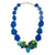 Royal Blue Geometric Necklace-Necklaces-Stephanie Smith-Pistachios