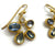 Sapphire and Diamond Dangle Earrings-Earrings-Petra Class-Pistachios