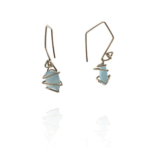 Scribble Hook - Aquamarine-Earrings-Aimee Petkus-Pistachios