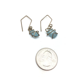 Scribble Hook - Aquamarine-Earrings-Aimee Petkus-Pistachios