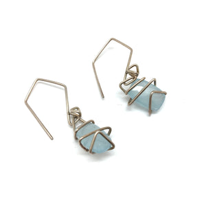 Scribble Hook - Aquamarine-Earrings-Aimee Petkus-Pistachios