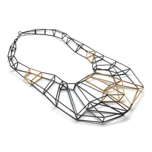 Sculptural Geometric Necklace-Necklaces-Emilie Pritchard-Pistachios