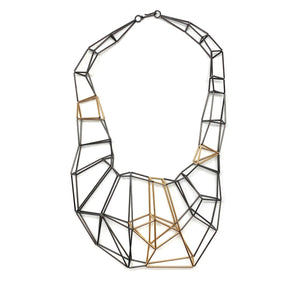 Sculptural Geometric Necklace-Necklaces-Emilie Pritchard-Pistachios