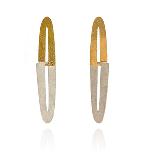 Silver & Gold Arch Earrings-Earrings-Heather Guidero-Pistachios