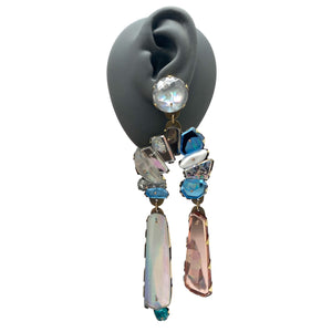 Silver Neogem Drop Earrings-Earrings-Nikki Couppee-Pistachios