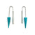 Silver and Blue Cone Earrings-Earrings-Reinhard Gremli-Pistachios