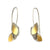 Silver and Gold Triple Petal Earrings-Earrings-Judith Neugebauer-Pistachios