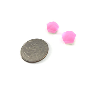 Small Baby Pink Crystal Stud-Earrings-Fruit Bijoux-Pistachios