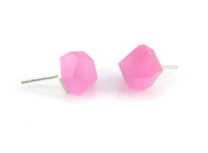 Small Baby Pink Crystal Stud-Earrings-Fruit Bijoux-Pistachios