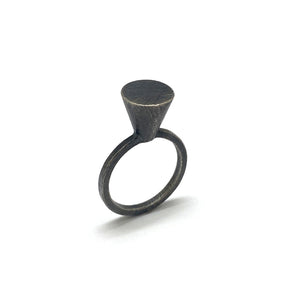 Small Circle Cone Silver Ring-Rings-Heather Guidero-Pistachios