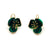 Small Emerald Flower Earrings-Earrings-Georgia Charal-Pistachios