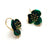 Small Emerald Flower Earrings-Earrings-Georgia Charal-Pistachios