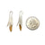 Small Reticulated Silver and Gold Triplet Earrings-Earrings-Anna Krol-Pistachios