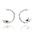 Sterling Silver Bird Hoops-Earrings-Lisa Cimino-Pistachios