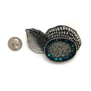 Sterling Silver Multi-Bead Wing Brooch-Pins-So Young Park-Pistachios