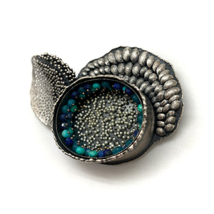 Sterling Silver Multi-Bead Wing Brooch-Pins-So Young Park-Pistachios