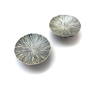 Striated Silver Dome Clip-Ons-Earrings-So Young Park-Pistachios