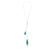 Teal Adjustable Nylon Bulb Necklace-Necklaces-Dorine Decayeux-Pistachios