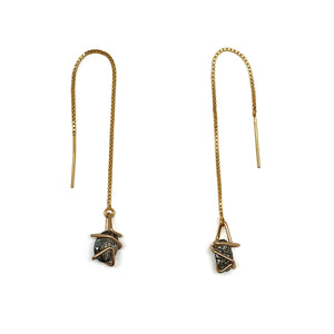 Tourmalated Quartz Threader Earrings-Earrings-Aimee Petkus-Pistachios