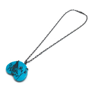 Turquoise Bird Pendant-Necklaces-Kelly Jean Conroy-Pistachios