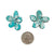 Turquoise Flower Earrings-Earrings-Kelly Jean Conroy-Pistachios