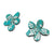 Turquoise Flower Earrings-Earrings-Kelly Jean Conroy-Pistachios