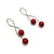 Twist Red Sphere Earrings-Earrings-Reinhard Gremli-Pistachios