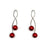 Twist Red Sphere Earrings-Earrings-Reinhard Gremli-Pistachios