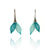 Two Tone Blue Nylon Double Bulb Earrings-Earrings-Dorine Decayeux-Pistachios