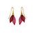 Two Tone Red Nylon Double Bulb Earrings-Earrings-Dorine Decayeux-Pistachios