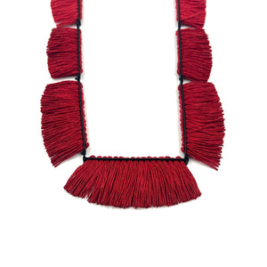 Vicki Mason - Hemp Profuse Necklace-Necklaces-Wearing Red: Ignite the Fire-Pistachios