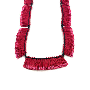 Vicki Mason - Linen Profuse Necklace-Necklaces-Wearing Red: Ignite the Fire-Pistachios