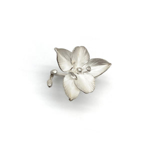 White Orchid Ring-Rings-Huiyu Chiu-Pistachios