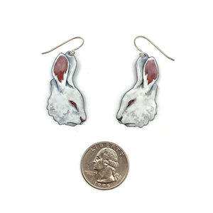 White Rabbit Earrings-Earrings-Meghan Schmiedel-Pistachios